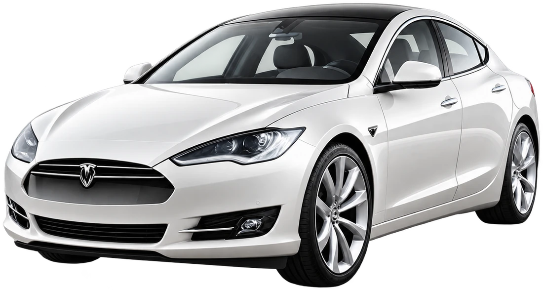 White Tesla Model S